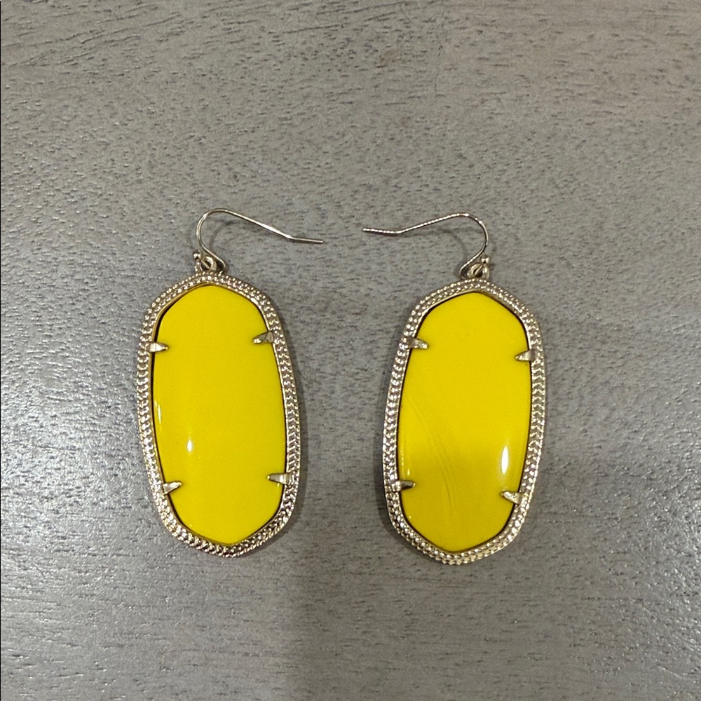 Kendra Scott Yellow and Gold Danielle Earrings